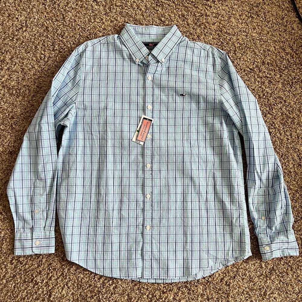 Vineyard Vines Men Dress Shirt Medium Pattern